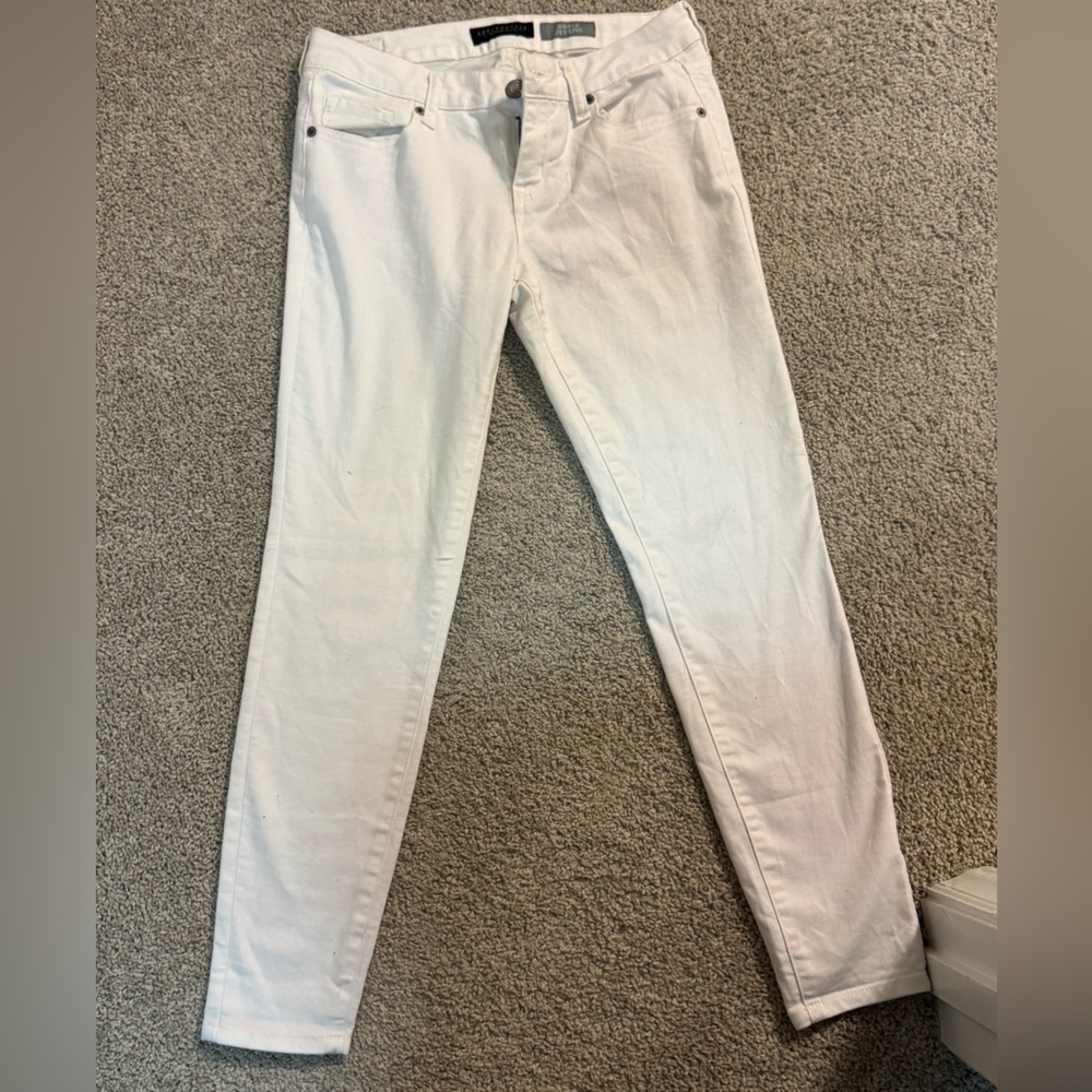 Aeropos ankle leggings jeans- white